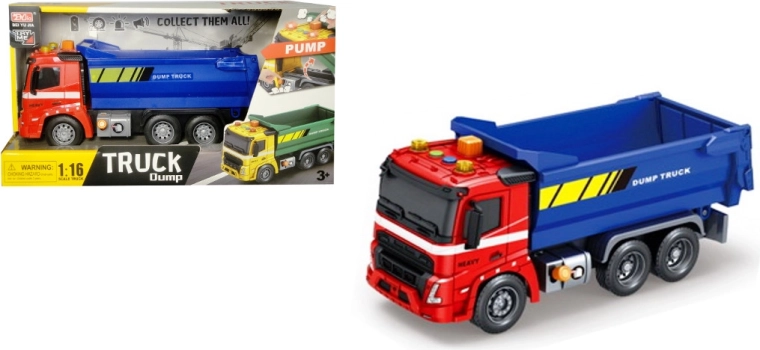 Construction dump truck with light and sound 1:16 - 1 piece