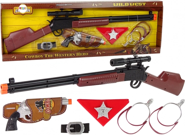 Kaubojski šerifski set – puška i revolver za djecu