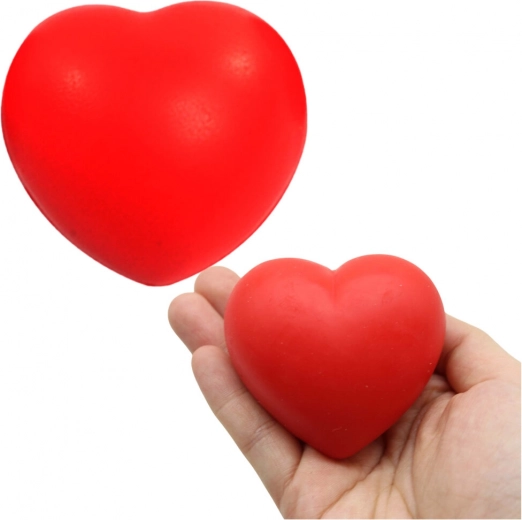 Antistresna loptica u obliku srca – crvena