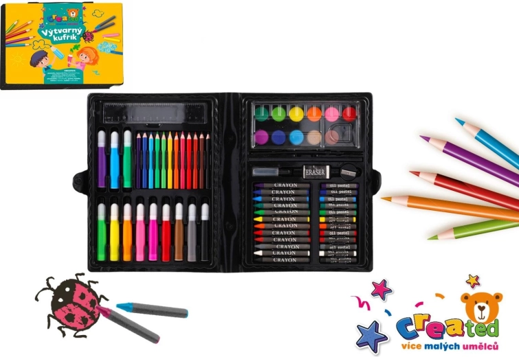 Kreativni slikarski set u plastičnom kovčegu