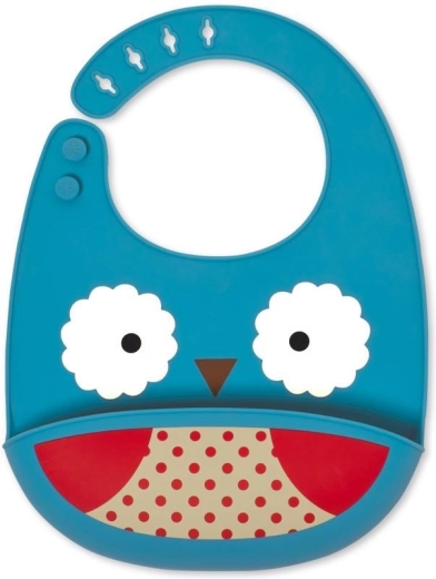 Skip Hop Zoo silicone bib for children 6m+
