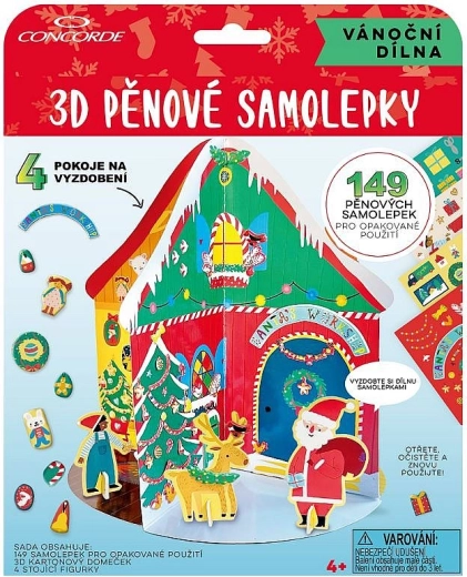 3D pjenaste naljepnice božićna radionica CONCORDE