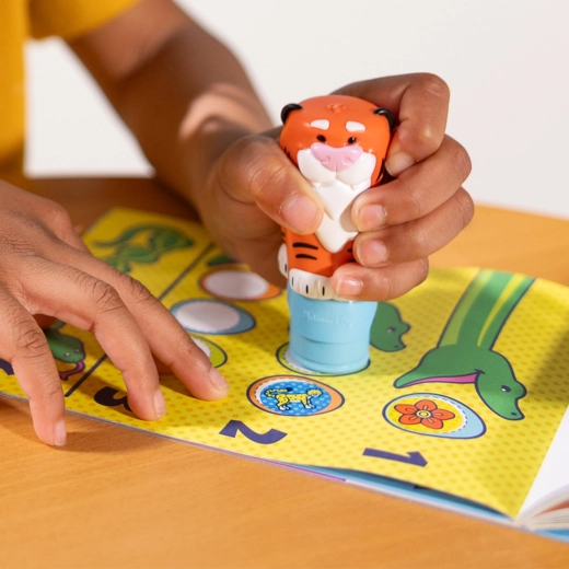 Tiger stamp that prints stickers