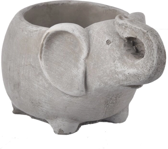 Dekorativna betonska tegla slon siva 19 × 12 × 12 cm