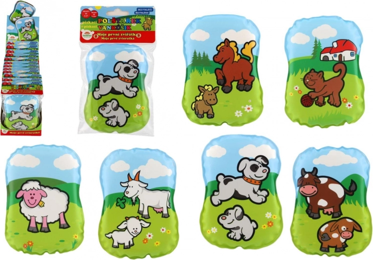 Piskajući jastučić Moje prve životinjice 12 × 9 × 2 cm