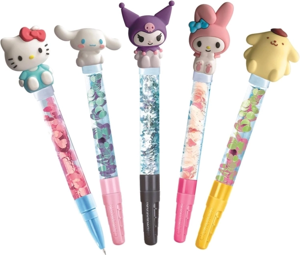 Pet olovaka sa šljokicama i confetti efektom