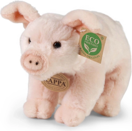 Rappa Plush Domestic Pig Standing 20 cm Eco-friendly