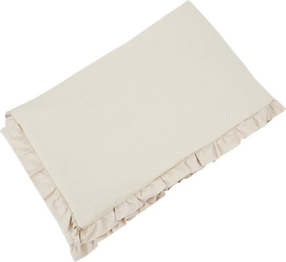 EKO pamučni obrub za dječji krevetić s volanom light beige 360 cm