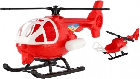 Plastični helikopter - crveni