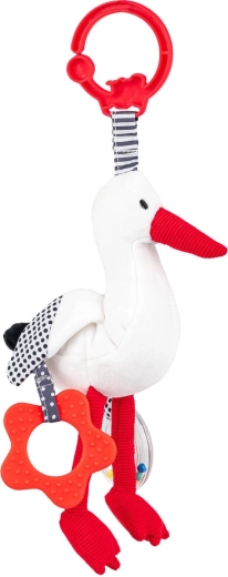 Balibazoo hanging sensory stork with rattle and teether