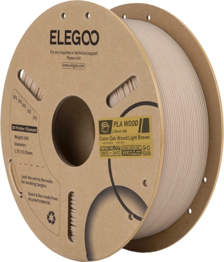 Elegoo PLA filament s drvenim vlaknima – svijetli hrast