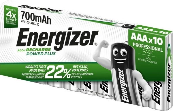 Energizer Power Plus punjive baterije AAA 700 mAh, pakiranje 10 kom