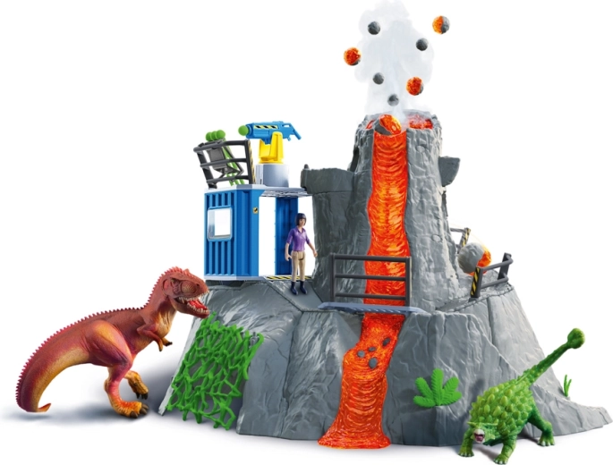 Schleich Dinosaurs vulkan s dinosaurima i istraživačicom Yuki