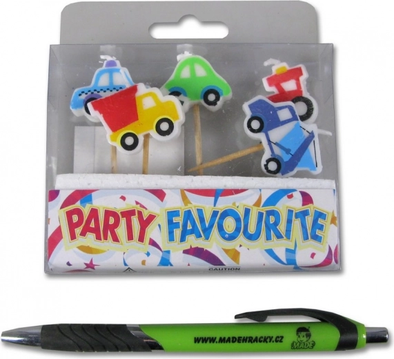 Dekorativne svijeće u obliku autića, raznobojne