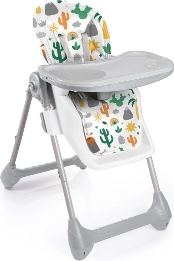 Deluxe children's high chair, grey and white