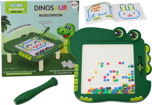 Magnetska ploča edukativni Dinosaurus - Zelena s perlicama