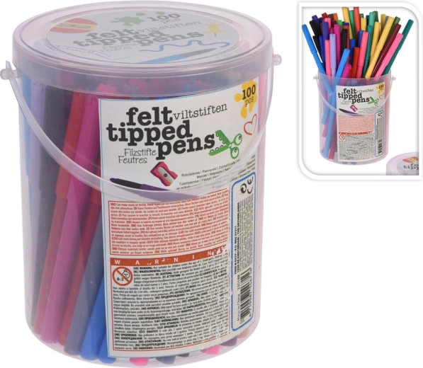 Set markera, 20 boja u plastičnoj kutiji, 100 kom