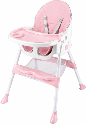 Baby Mix Nora High Chair, dusty pink