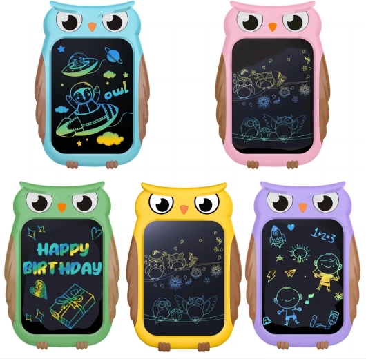 Dječji LCD tablet za crtanje Sova 8,5" s kolor zaslonom i olovkom