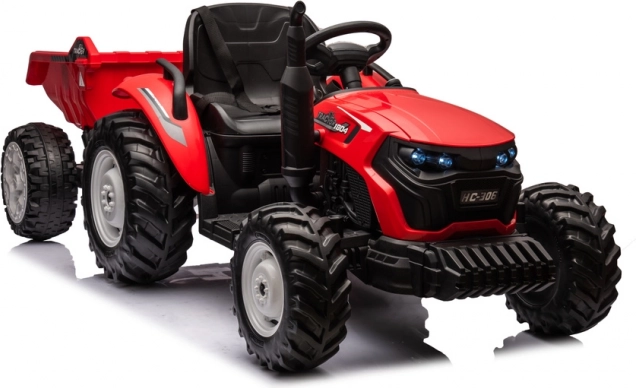 Traktor na akumulator HC-306 crveni s prikolicom 24V