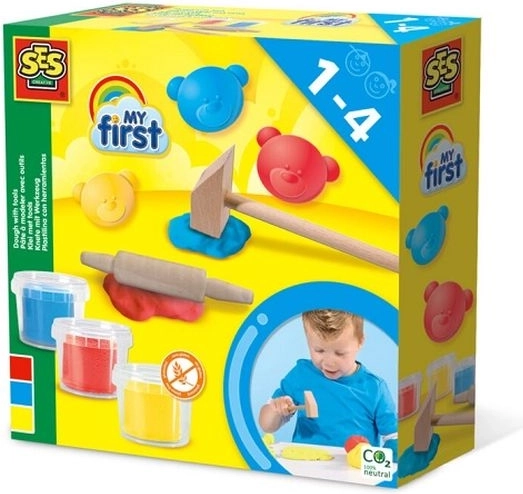 SES My First masa za modeliranje – 3 boje (3×90 g) + alati