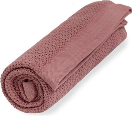 Vinter & Bloom organska dekica Soft Grid evening rose