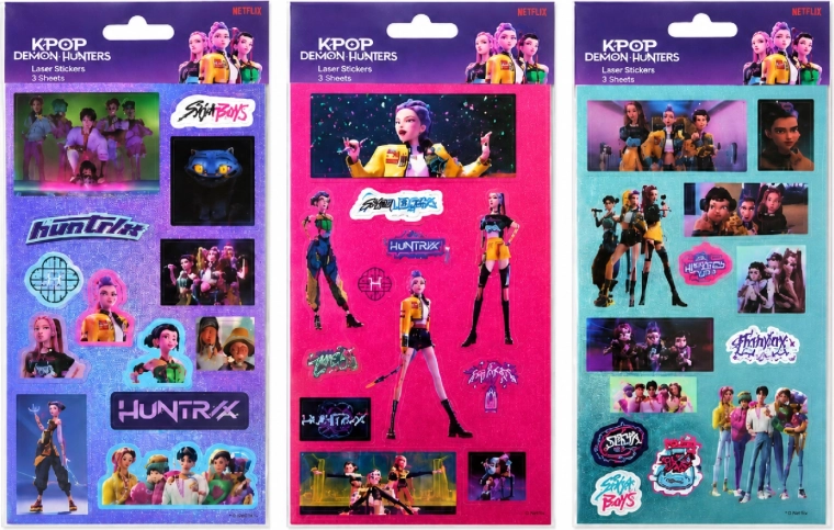 Set laserskih naljepnica KPop Demon Hunters – 3 lista