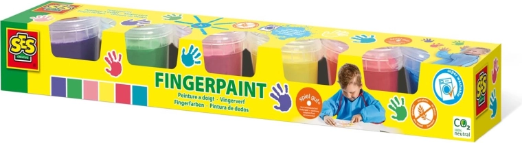 Prstne boje za djecu 6×110 ml – SES Creative