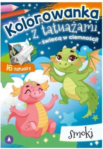 Coloring Book with Glow-in-the-Dark Tattoos – Dragons