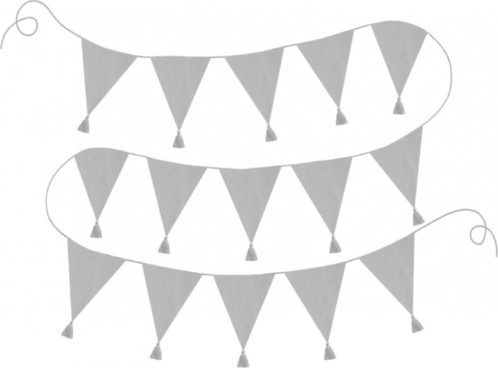 Jabadabado grey textile flags