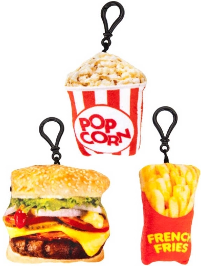 Plišani privjesak fast food s kopčom 10 cm - 1 komad