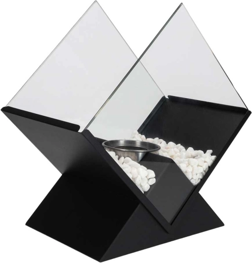 Glass screens for flame protection
