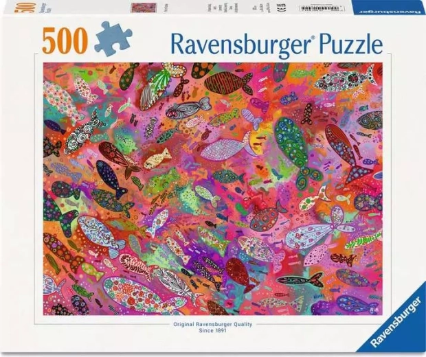 Ravensburger puzzle fuksijaste ribice 500 dijelova