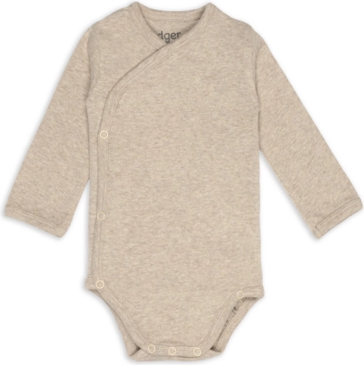 Lodger preklopni bodi s dugim rukavima melange beige, vel. 56