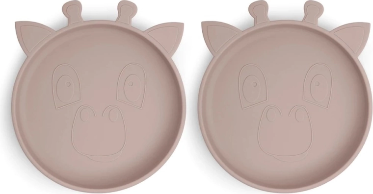 NUUROO Akila silicone plate Giraf Woodrose (2 pcs)