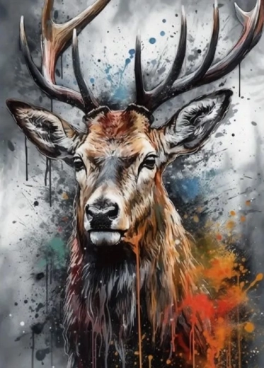 Dijamantno slikanje jelen 30 × 40 cm