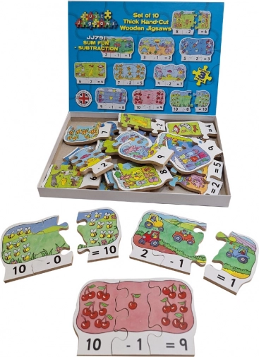 Drvene puzzle Oduzimanje - 30 dijelova
