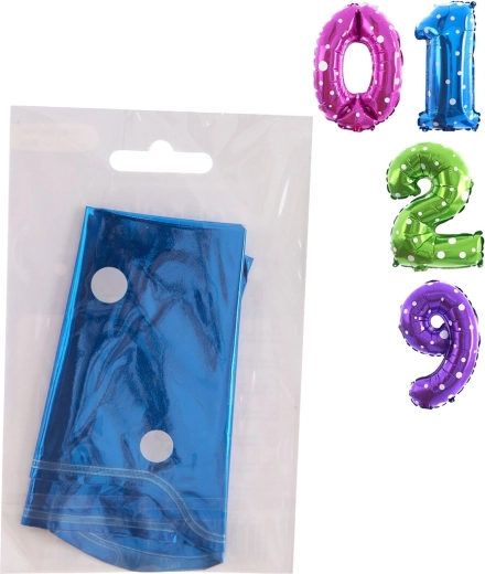 Folijski balon broj s točkicama 40 cm, mix boja
