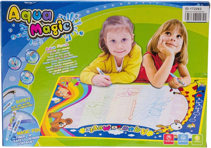 Magična vodena podloga za crtanje vodom 75 × 50 cm s 2 flomastera