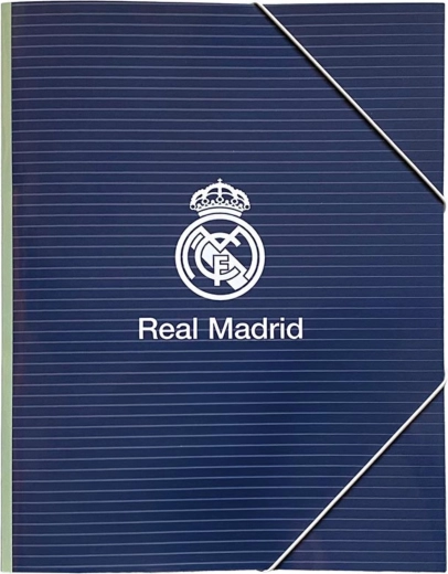 Mape za bilježnice Real Madrid A4 s gumicom tamnoplave