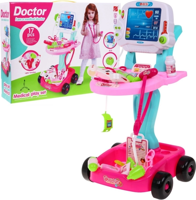 Dječji ružičasti medicinski kolica