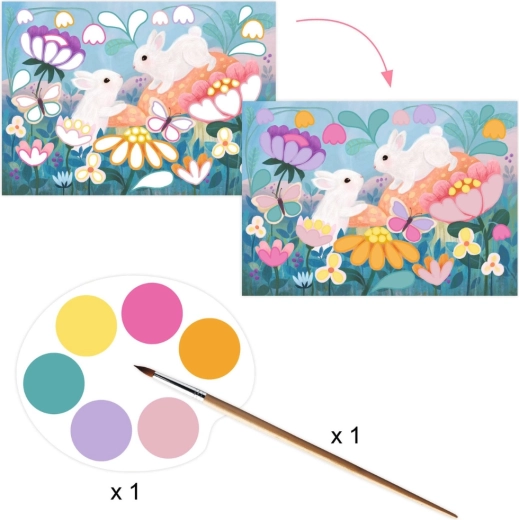 Slikanje pastelnih bojama i mekim kistom