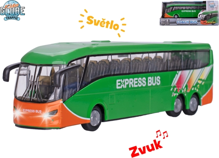 Kids Globe Traffic gradski autobus s pogonom na povratni hod te svjetlosnim i zvučnim efektima