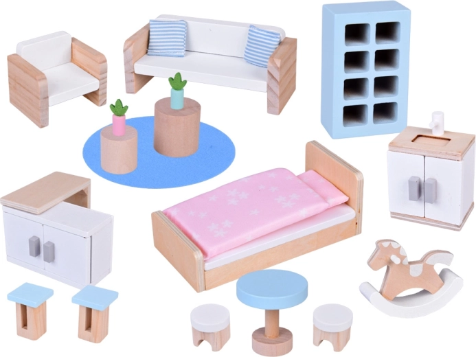 Bogat set drvenog namještaja