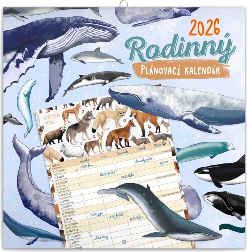 Obiteljski planerski kalendar Animalium 2026