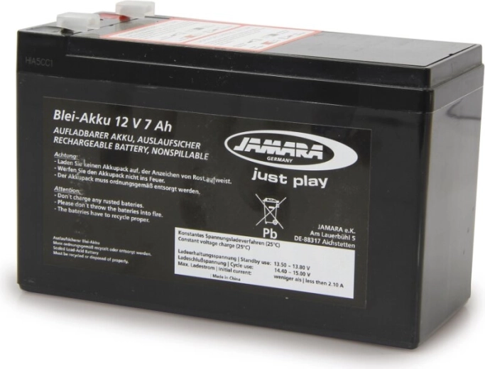 JAMARA lead-acid battery 12 V 7 Ah for electric ride-on vehicle - 1 piece