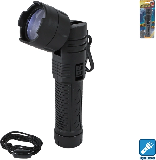 Operation Undercover flashlight with 90° swiveling head, 16 cm