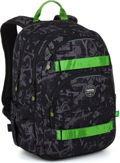 Studentski ruksak Topgal Viki graffiti green