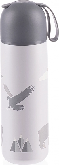 Termos boca s vakuumskom izolacijom i silikonskim držačem, 400 ml, planine