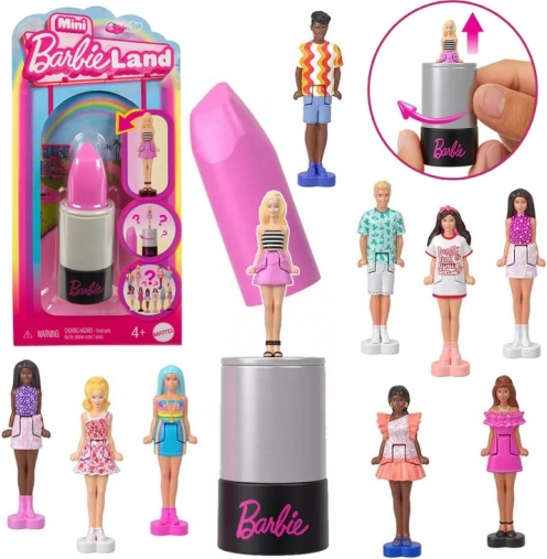 Mattel Mini Barbie Land – iznenađenje u ružu za usne Barbie ili Ken